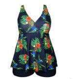 Maillot de Bain Vintage Volant Vert Tropique - Louise Vintage