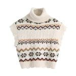 Pull Col Montant Vintage Sans Manche - Louise Vintage
