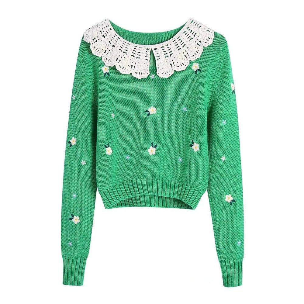 Pull Fille Vintage Vert - Louise Vintage