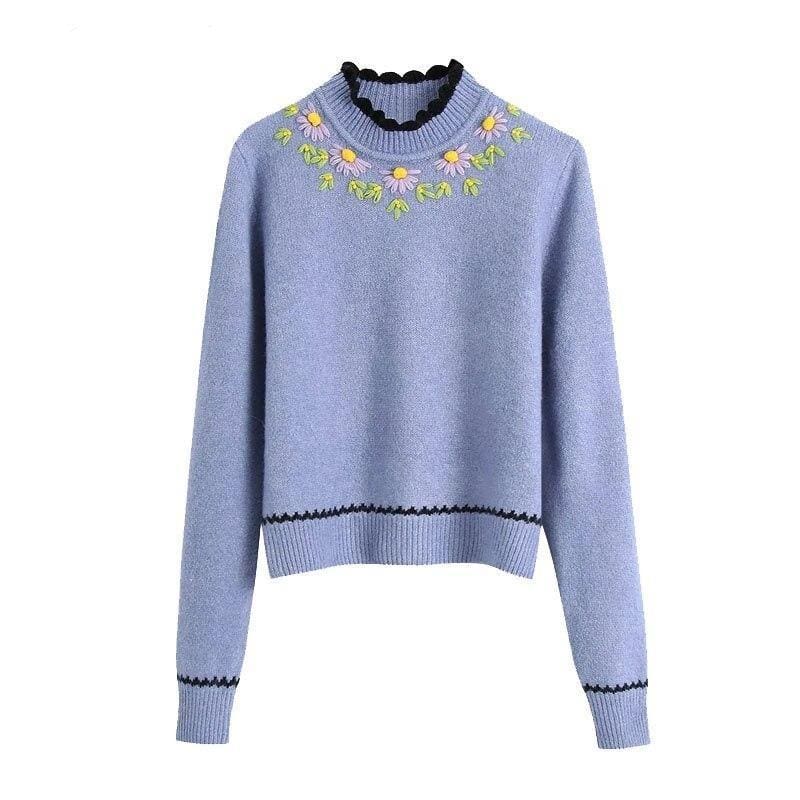 Pull Fleuri Vintage - Louise Vintage