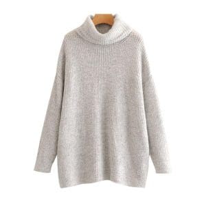 Pull Oversize Vintage Gris Clair - Louise Vintage