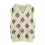 Pull Sans Manche Vintage Jacquard - Louise Vintage