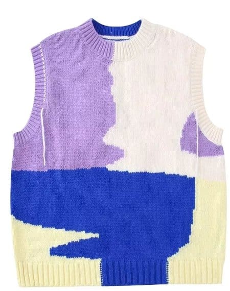Pull Sans Manche Vintage Violet - Louise Vintage