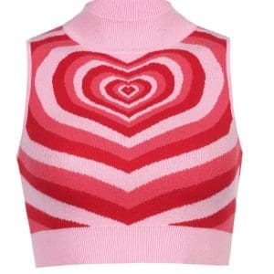Pull Vintage Coeur Rose - Louise Vintage