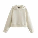 Pull Vintage Femme Capuche Beige - Louise Vintage