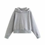 Pull Vintage Femme Capuche Gris - Louise Vintage
