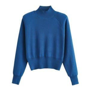 Pull Vintage Gros Col Bleu - Louise Vintage