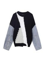 Pull Vintage Jeans Tricot Noir - Louise Vintage