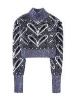 Pull Vintage Manches Lanterne Gris - Louise Vintage