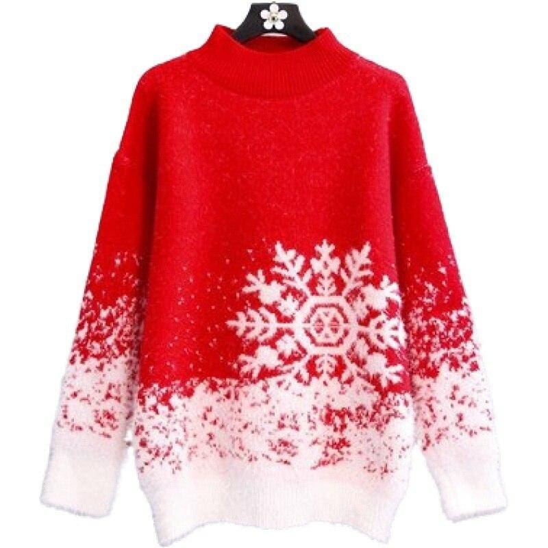 Pull Vintage Noel Rouge - Louise Vintage