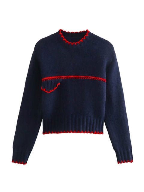 Pull Vintage Outfit Marine - Louise Vintage