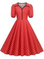 Robe Année 50 Avec Papillons - Louise Vintage