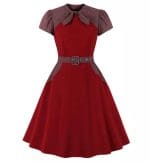 Robe Année 50 Chic Rouge - Louise Vintage