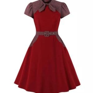 Robe Année 50 Chic Rouge - Louise Vintage