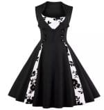 Robe Année 50 Grande Taille Noir - Louise Vintage