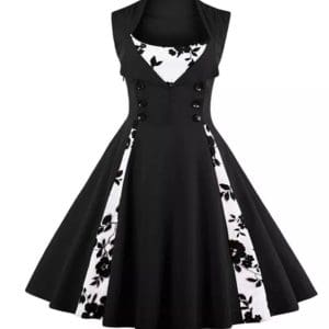 Robe Année 50 Grande Taille Noir - Louise Vintage