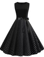 Robe Année 50 Noir Pin Up - Louise Vintage