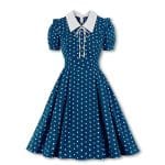 Robe Année 50 Paris Bleu - Louise Vintage