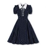 Robe Année 50 Paris Marine - Louise Vintage