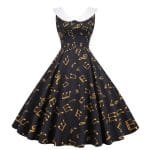 Robe Année 50 Partition Note de Musique - Louise Vintage