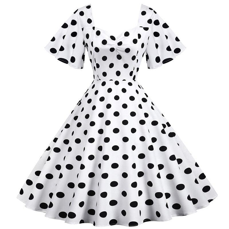 Robe Année 50 pas Cher Blanche - Louise Vintage