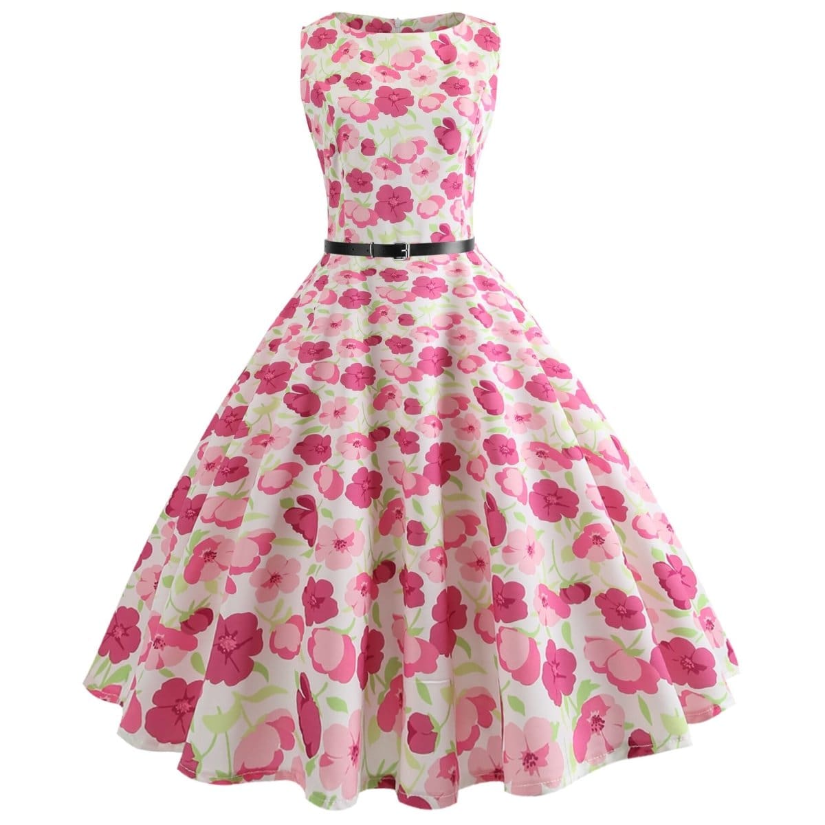 Robe Année 50 Pin Up pas Cher Bouquet - Louise Vintage