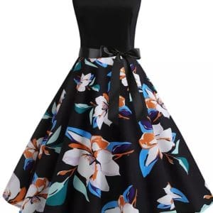 Robe Année 50 Pin Up pas Cher Fleurie - Louise Vintage