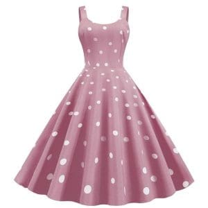 Robe Année 50 Pin Up Rose - Louise Vintage