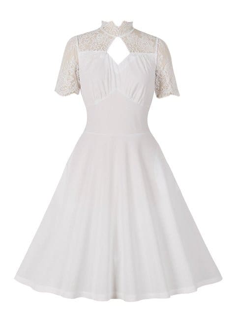 Robe Année 50 pour Mariage Blanc - Louise Vintage