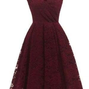 Robe Année 60 Soirée Bordeaux - Louise Vintage