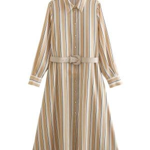 Robe Année 70 Chic Rayée - Louise Vintage