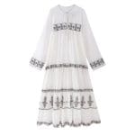 Robe Année 70 Hippie Blanche - Louise Vintage