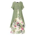 Robe Année 70 Hippie Verte - Louise Vintage