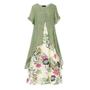 Robe Année 70 Hippie Verte - Louise Vintage