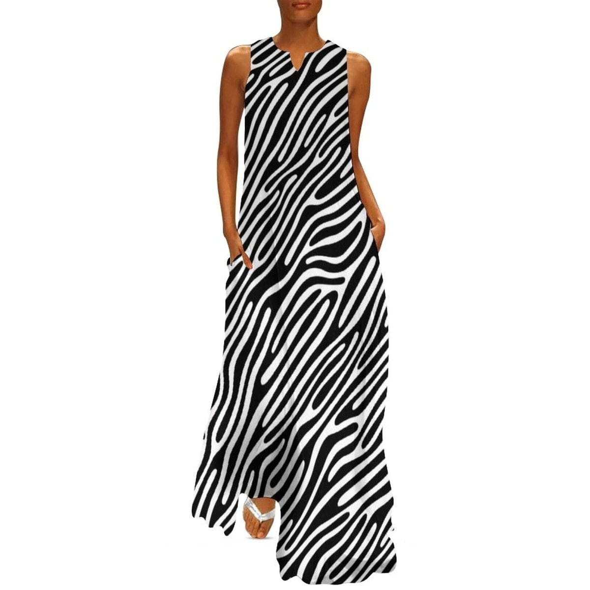 Robe Année 70 Vintage Zébrée - Louise Vintage