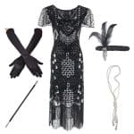 Robe Années 20 Charleston Argentée (Avec Accéssoires) - Louise Vintage