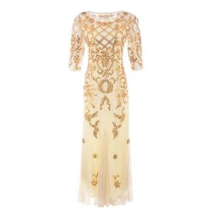 Robe Années 20 Grande Taille Abricot - Louise Vintage