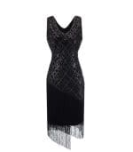 Robe Années 20 Vintage Grande Taille Noire - Louise Vintage