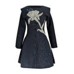 Robe Années 40 Noire Fleurs - Louise Vintage