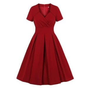 Robe Années 50 Bordeaux - Louise Vintage