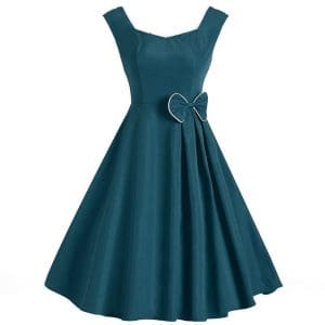 Robe Années 50 Chic Bleu - Louise Vintage