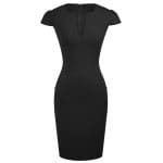 Robe Années 60 Noire Unie - Louise Vintage