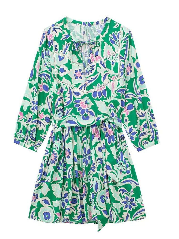 Robe Années 70 Hippie Fleurs - Louise Vintage