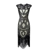 Robe Charleston Années 20 Argent - Louise Vintage