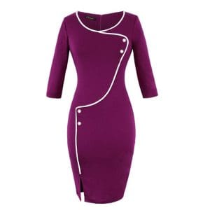 Robe Crayon Année 60 Violet - Louise Vintage