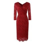 Robe Crayon Vintage Année 50 Bordeaux - Louise Vintage