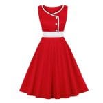 Robe de Cérémonie Année 50 Rouge - Louise Vintage