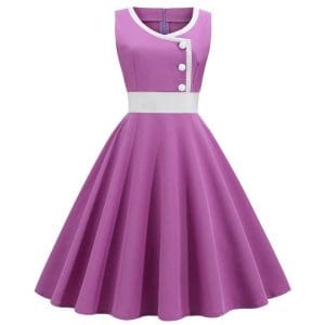 Robe de Cérémonie Année 50 Violet - Louise Vintage