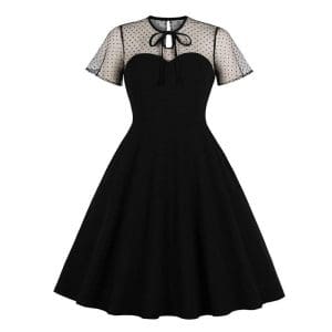 Robe de Soirée Années 50 Grande Taille Noire - Louise Vintage