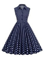 Robe d'été Année 50 Bleu - Louise Vintage